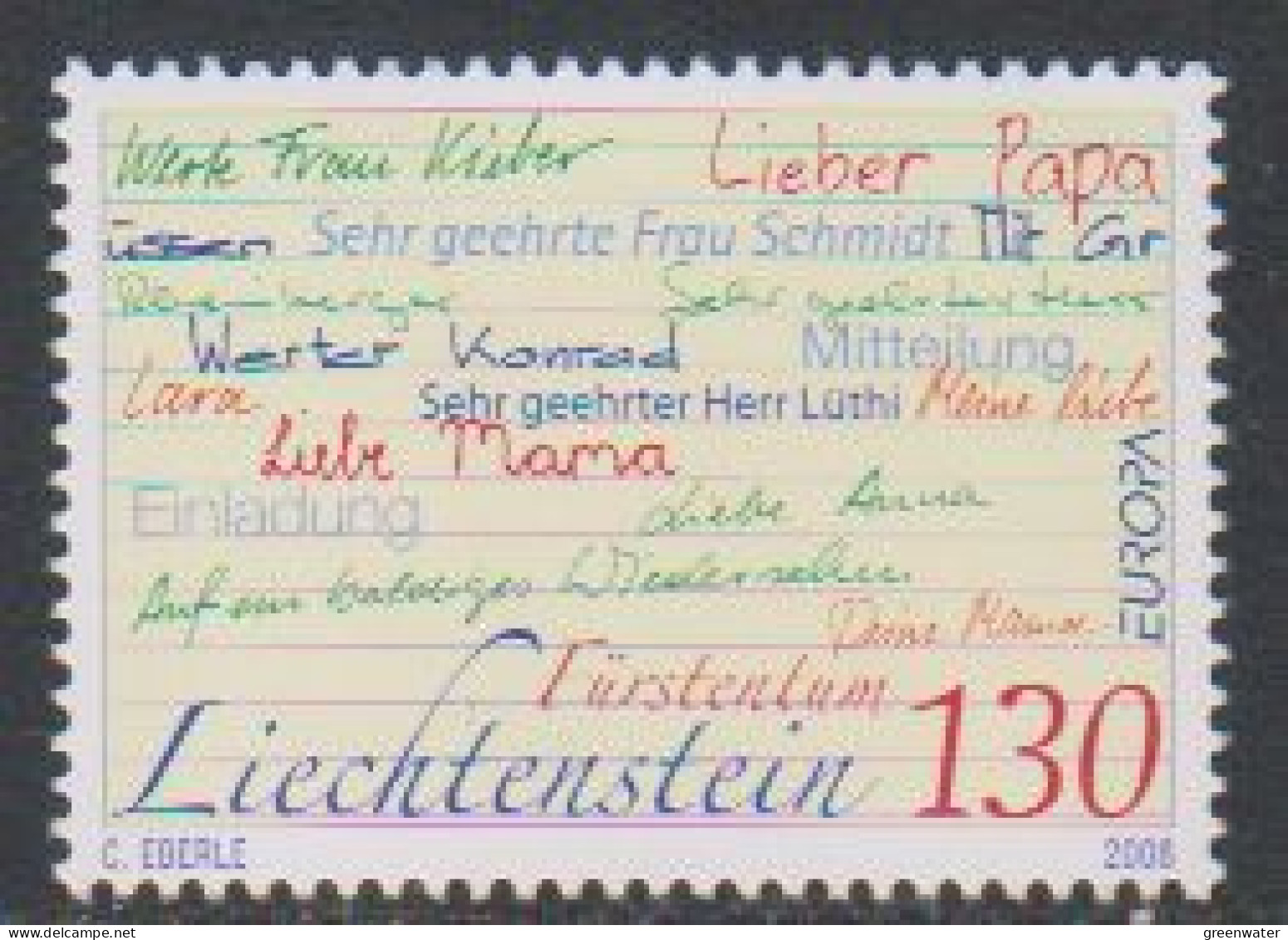 Europa Cept 2008 Liechtenstein 1v  ** Mnh (59477) - 2008