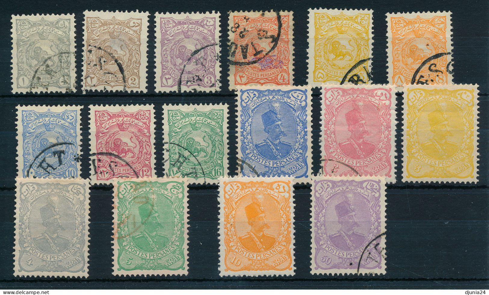 BF0670 / PERSIEN / IRAN  -  1897  ,  Löwe , Mossaffar-od-Din  -  Michel 94 I - 109 I - Iran