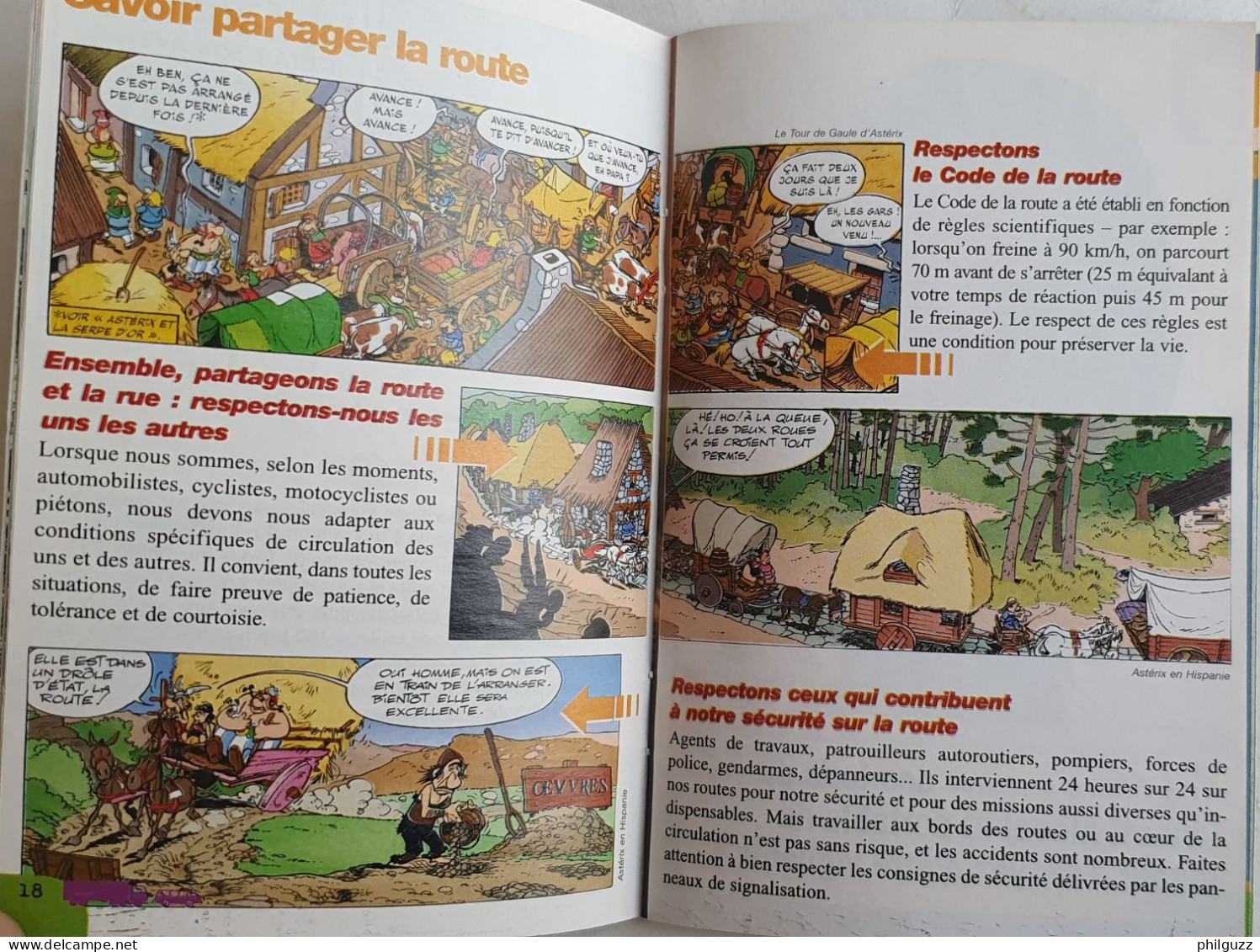 ALBUM PUBLICITAIRE ASTERIX UNE ROUTE PLUS SÛRE AVEC LE SOURIRE 2004 UDERZO - Advertisement