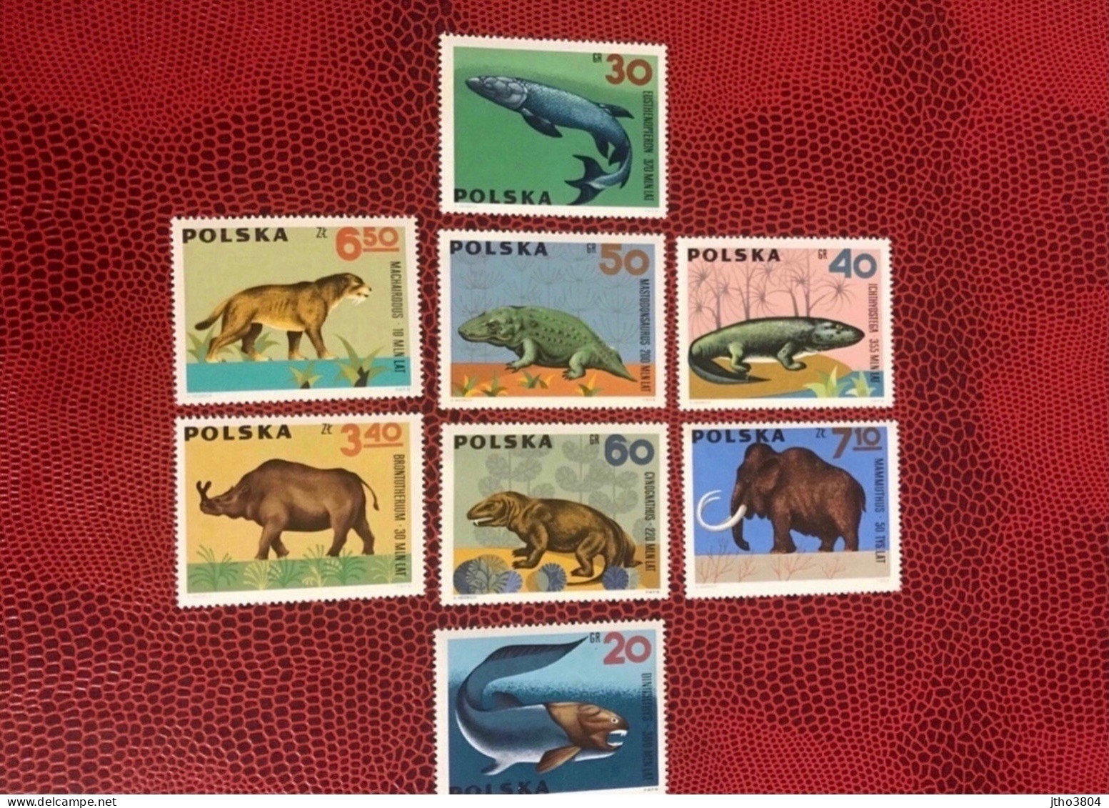 POLOGNE 1966 8v Neuf MNH ** YT 1506 /13  Prehistoric Animals Dinosaurios Prähistorischen Tieren POLEN POLAND POLSKA - Prehistóricos