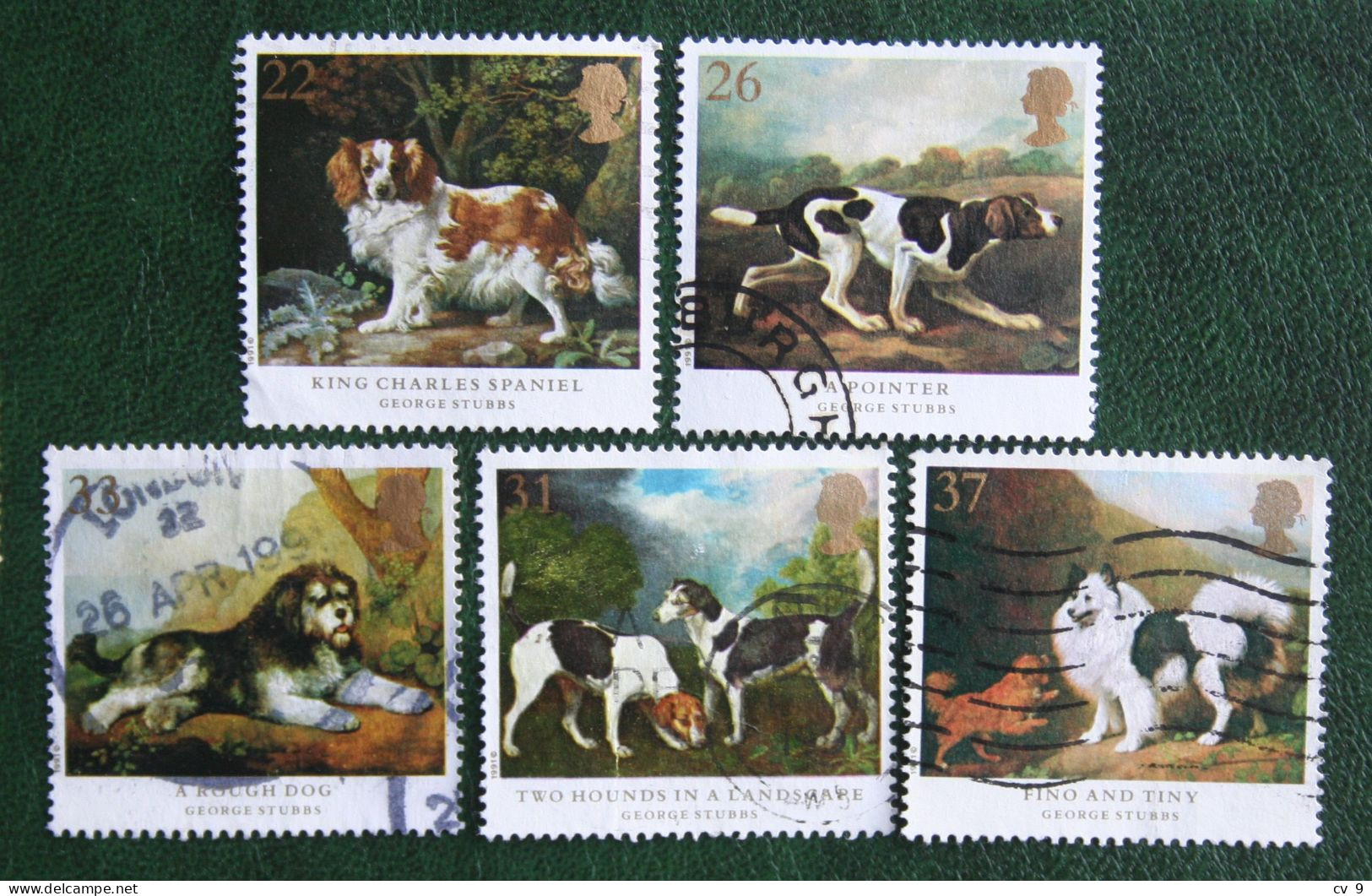 Dog Chien Hund Hunde (Mi 1305-1309) 1991 Used Gebruikt Oblitere ENGLAND GRANDE-BRETAGNE GB GREAT BRITAIN - Gebraucht