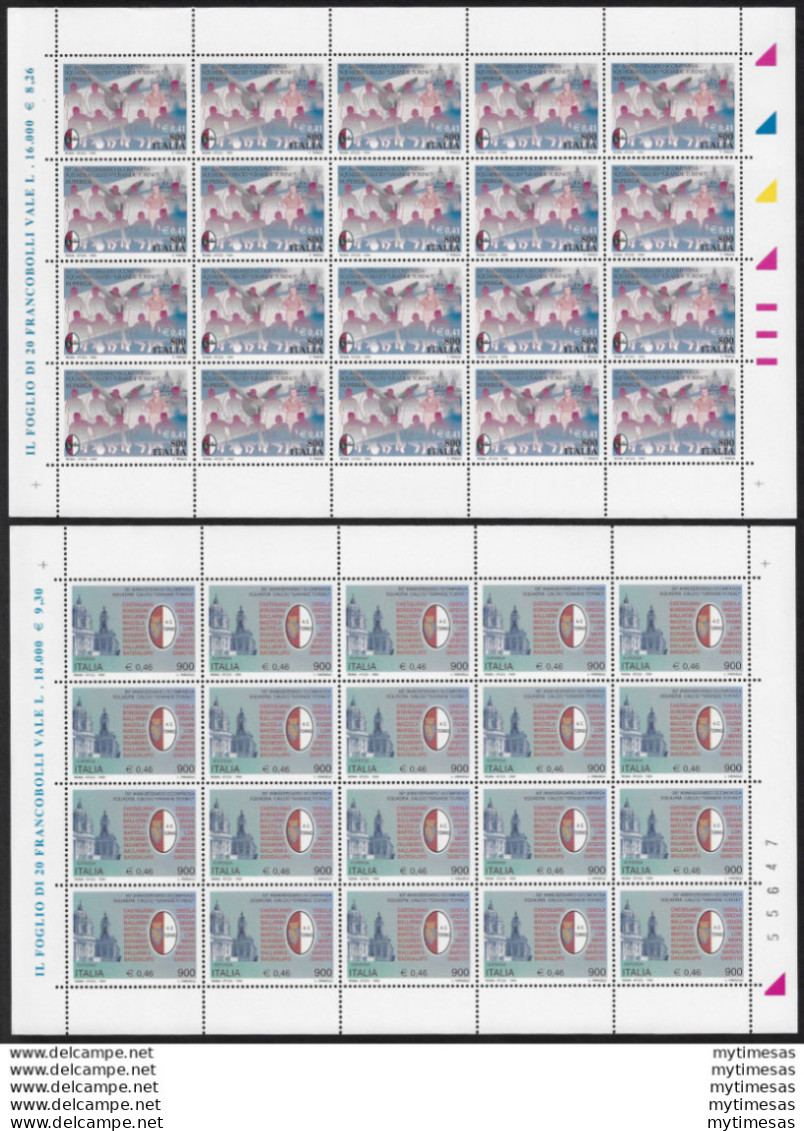 1999 Italia Grande Torino MS MNH Sass N. 2413/14 - Other & Unclassified