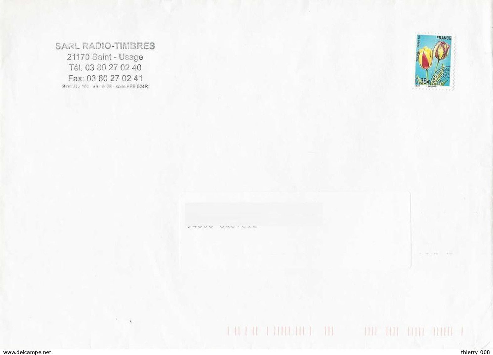 102  Enveloppe  Avec Timbre Préo   Pré Oblitéré 254  Tulipe - 1989-2008