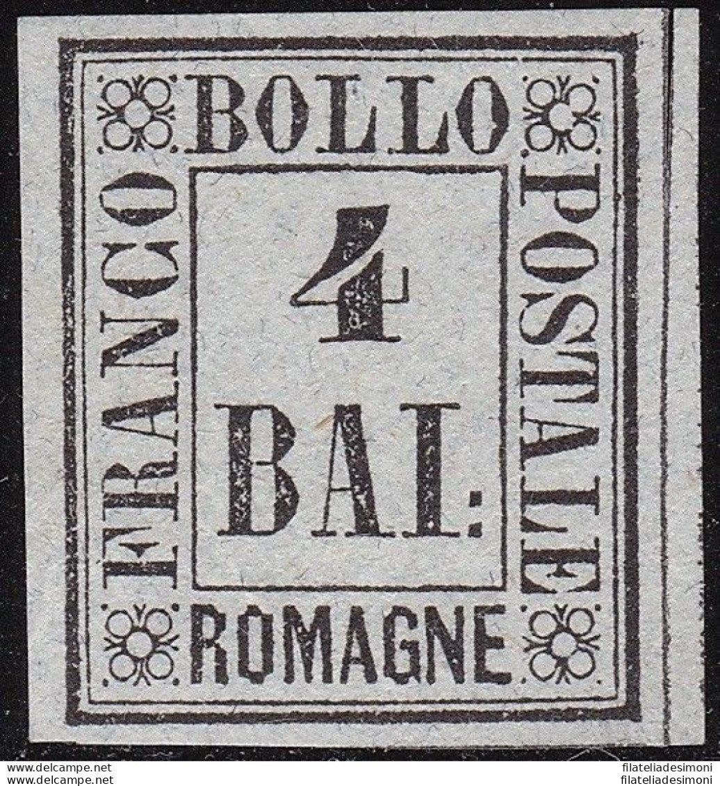 1859 Romagne, Prova Del 4 Baj (P4) EMESSO SENZA GOMMA Certificato Raybaudi - Romagna