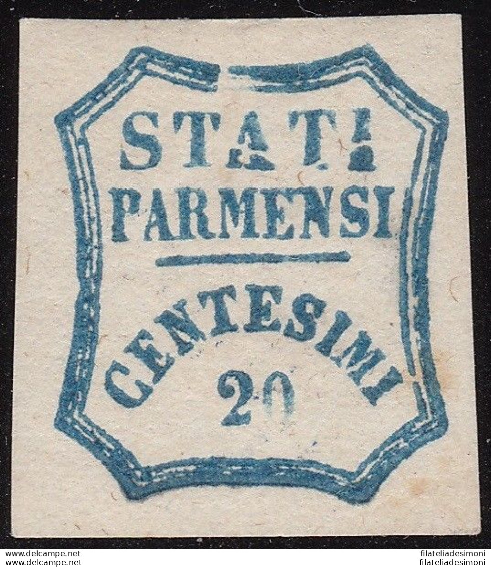 1859 Parma Governo Provvvisorio, N° 15b MLH/* Certificato Raybaudi - Parma