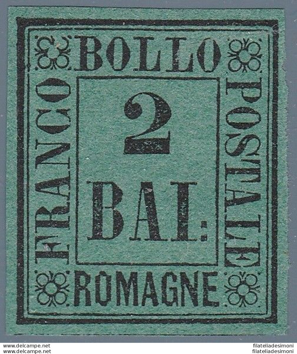 1859 Romagne, Prova Del 2 Baj (P8) EMESSO SENZA GOMMA Certificato Raybaudi - Romagne