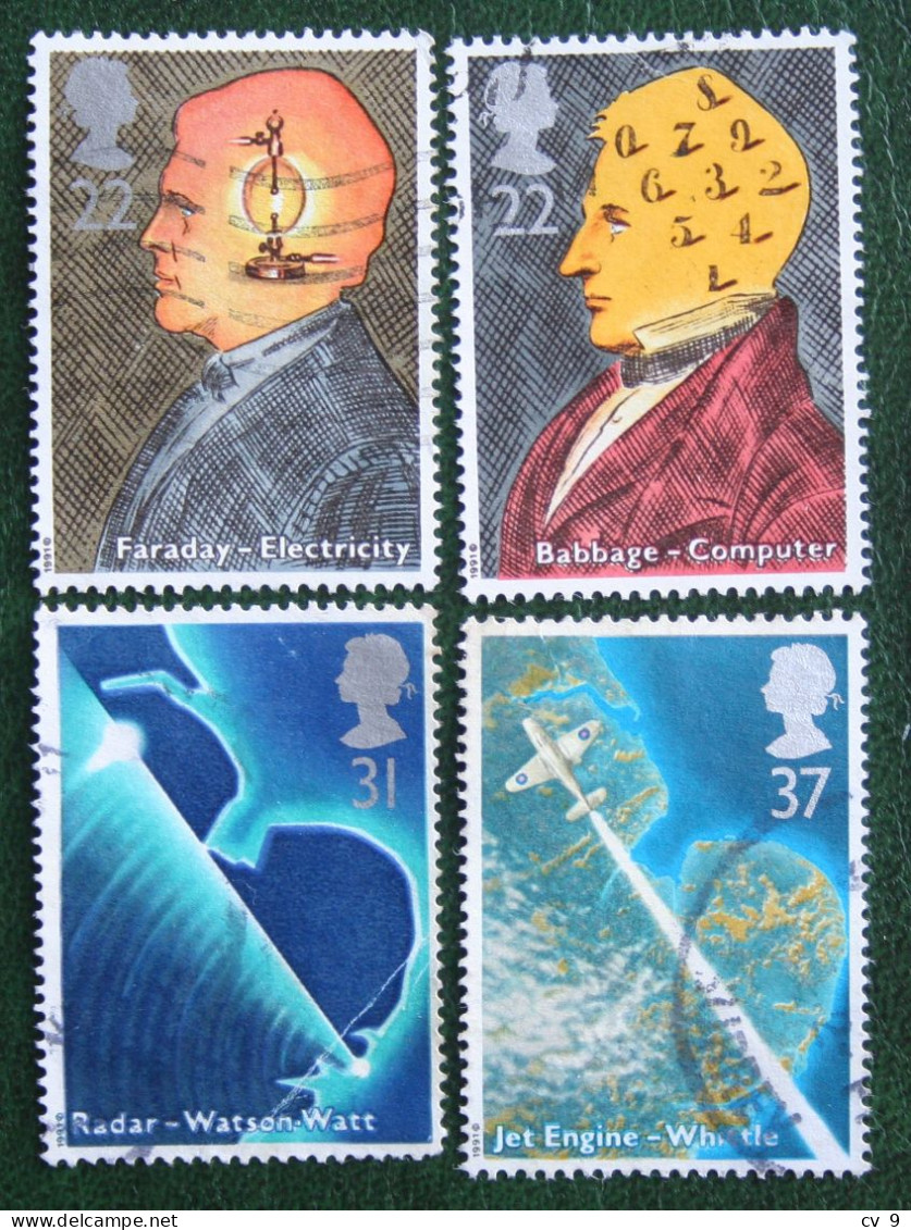 British Scientific Achievem SCIENTISTS Mi 1320-1323 1991 Used Gebruikt Oblitere ENGLAND GRANDE-BRETAGNE GB GREAT BRITAIN - Used Stamps