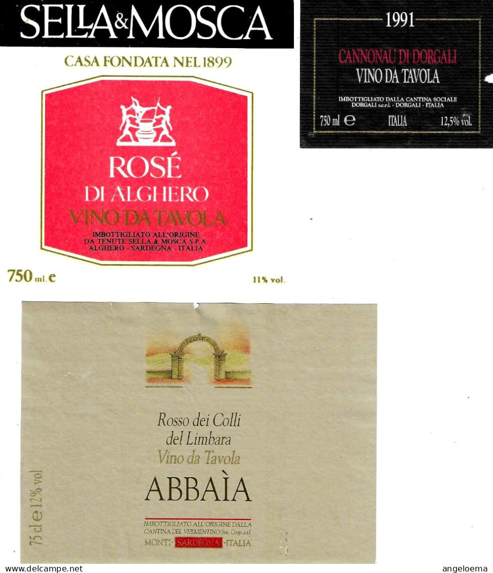 ITALIA ITALY - 10 Etichette Vino Rosso CAMPANIA (2), SARDEGNA (3), LAZIO (3), UMBRIA (1), CALABRIA (1) - Rotwein