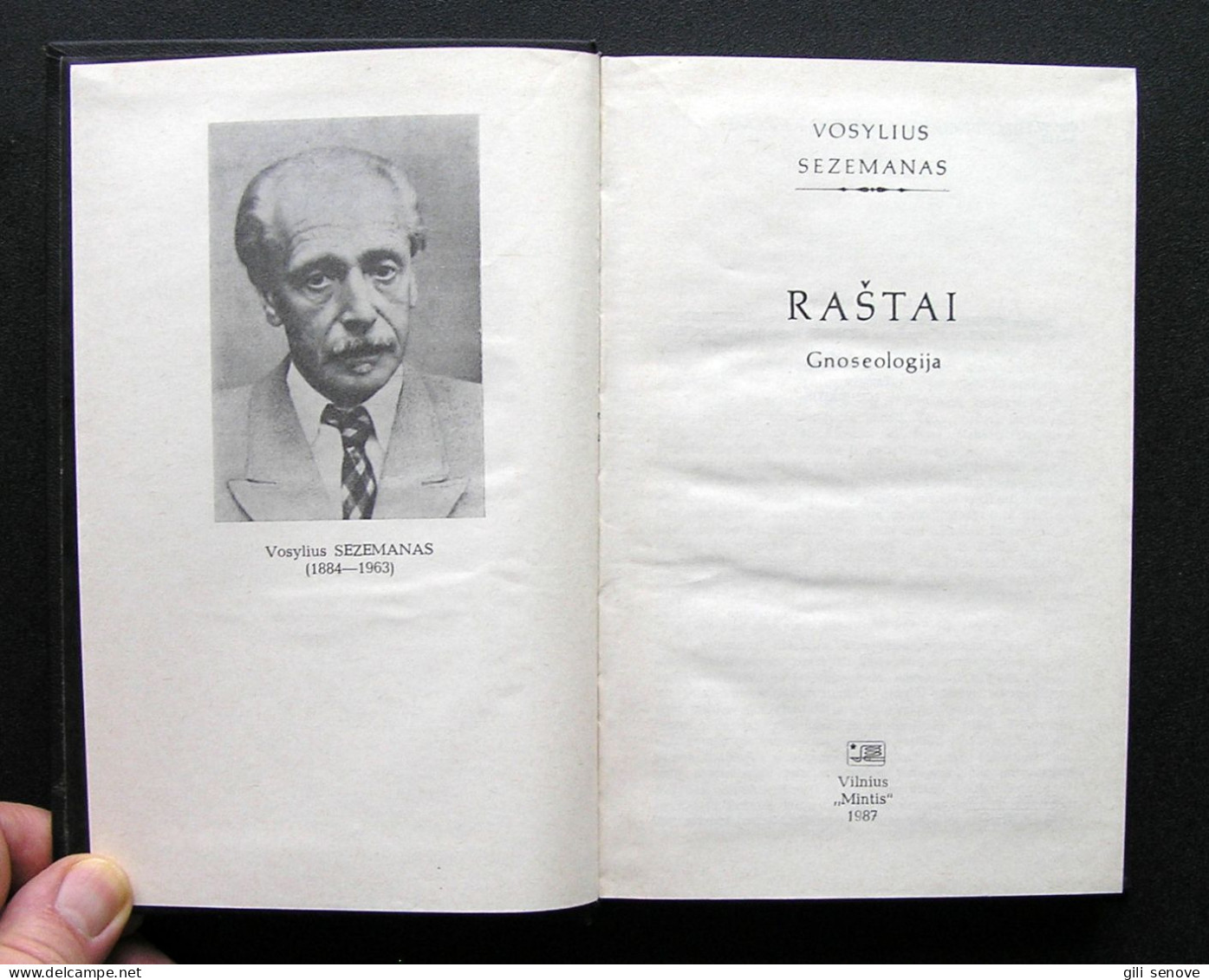 Lithuanian Book / Raštai. Gnoseologija By Sezemanas 1987 - Culture