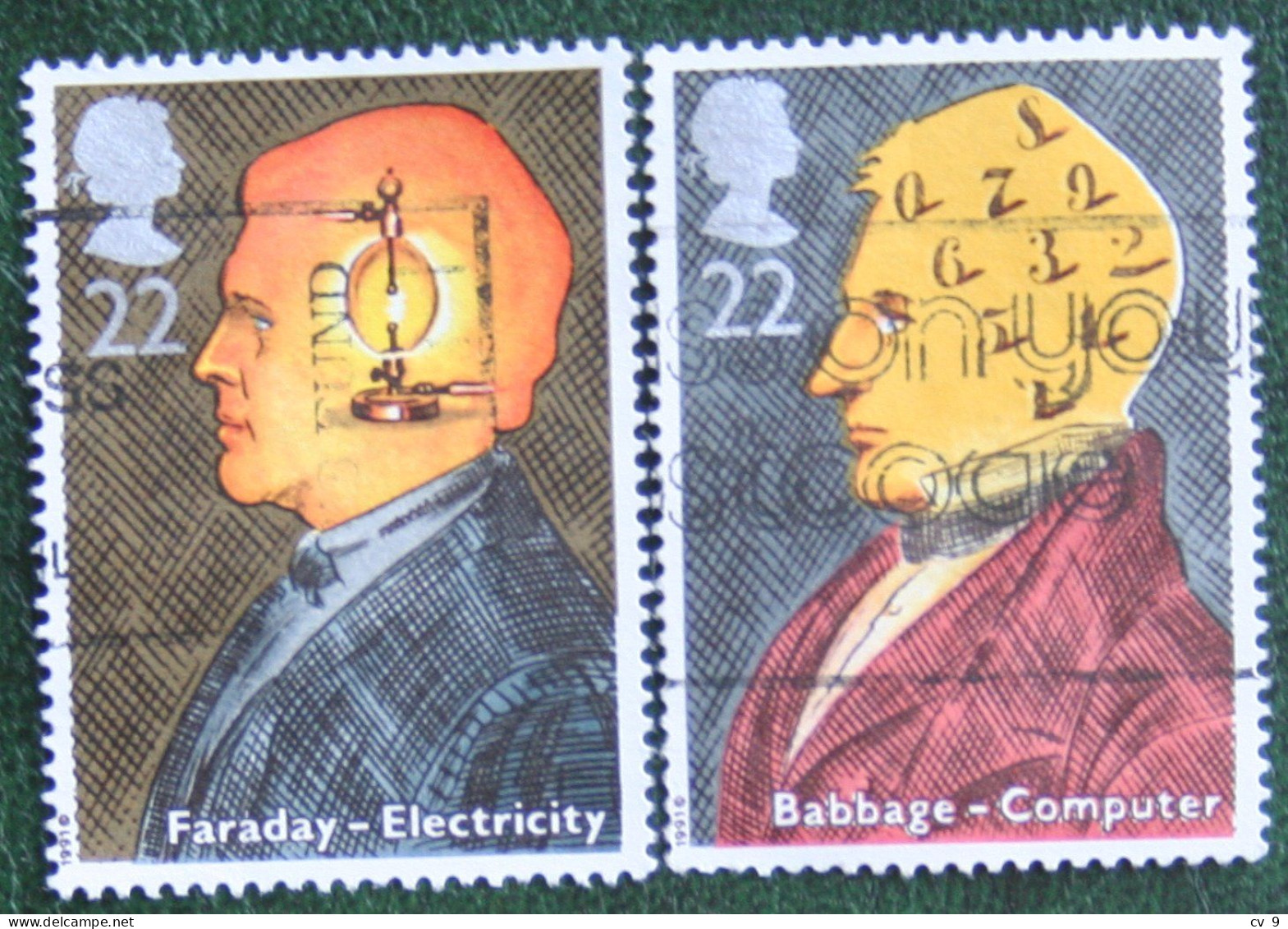 British Scientific Achievem SCIENTISTS Mi 1320-1321 1991 Used Gebruikt Oblitere ENGLAND GRANDE-BRETAGNE GB GREAT BRITAIN - Used Stamps
