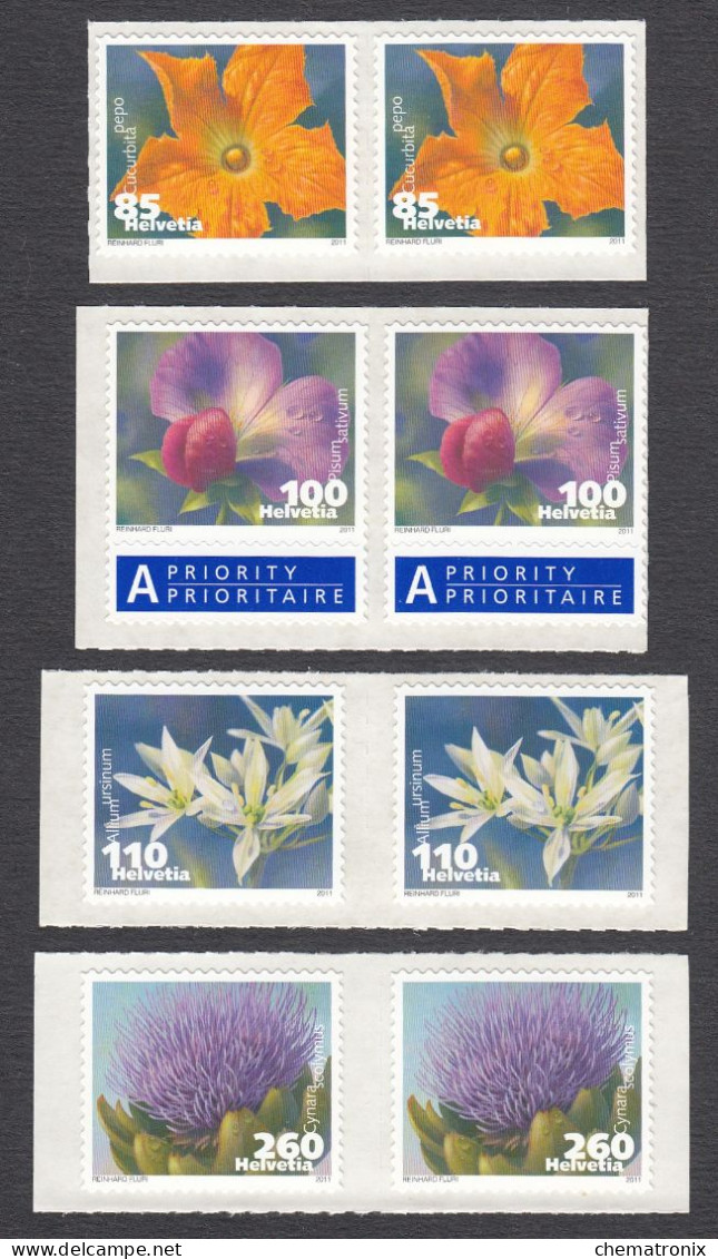 Suiza / Schweiz 2011 --- Michel: 2193-2196 --- Pairs --- MNH** - Unused Stamps
