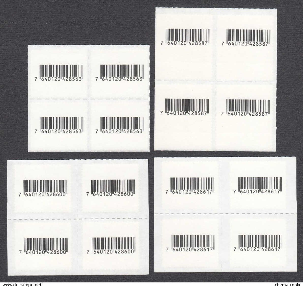 Suiza / Switzerland 2011 - Michel 2193-2196 - Blocks Of 4 ** MNH - Unused Stamps