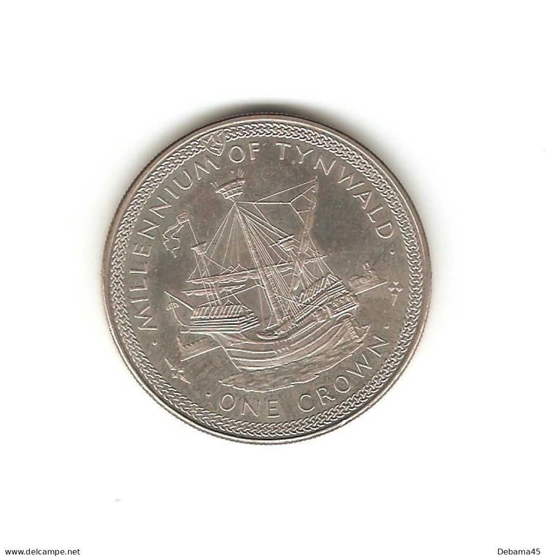 584/ ILE DE MAN : Elizabeth II : 1 Crown 1979 (copper-nickel - 28,54 Grammes) Millénnium Of Tynwald - Isla Man