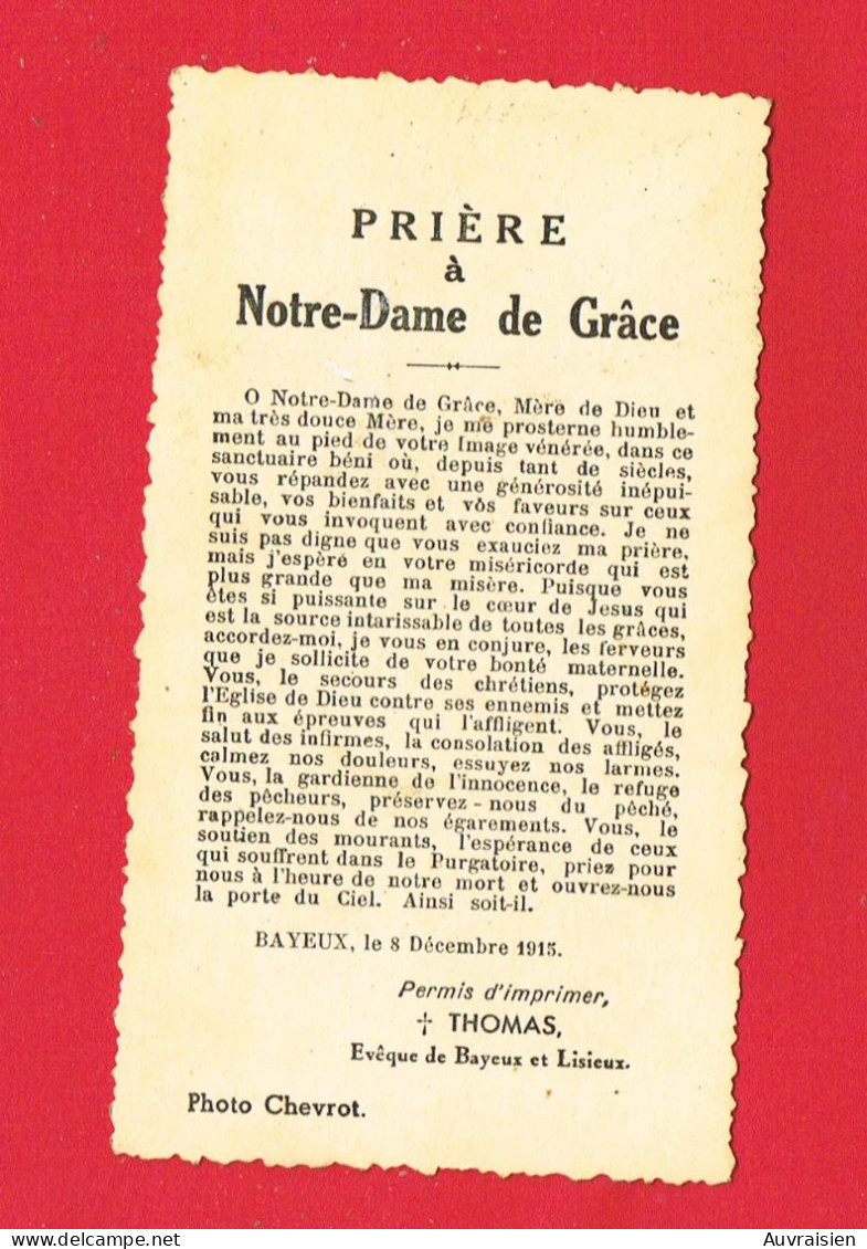 Image Pieuse ... Prière à Notre Dame De Grâce ... THOMAS Evêque De BAYEUX Calvados - Other & Unclassified