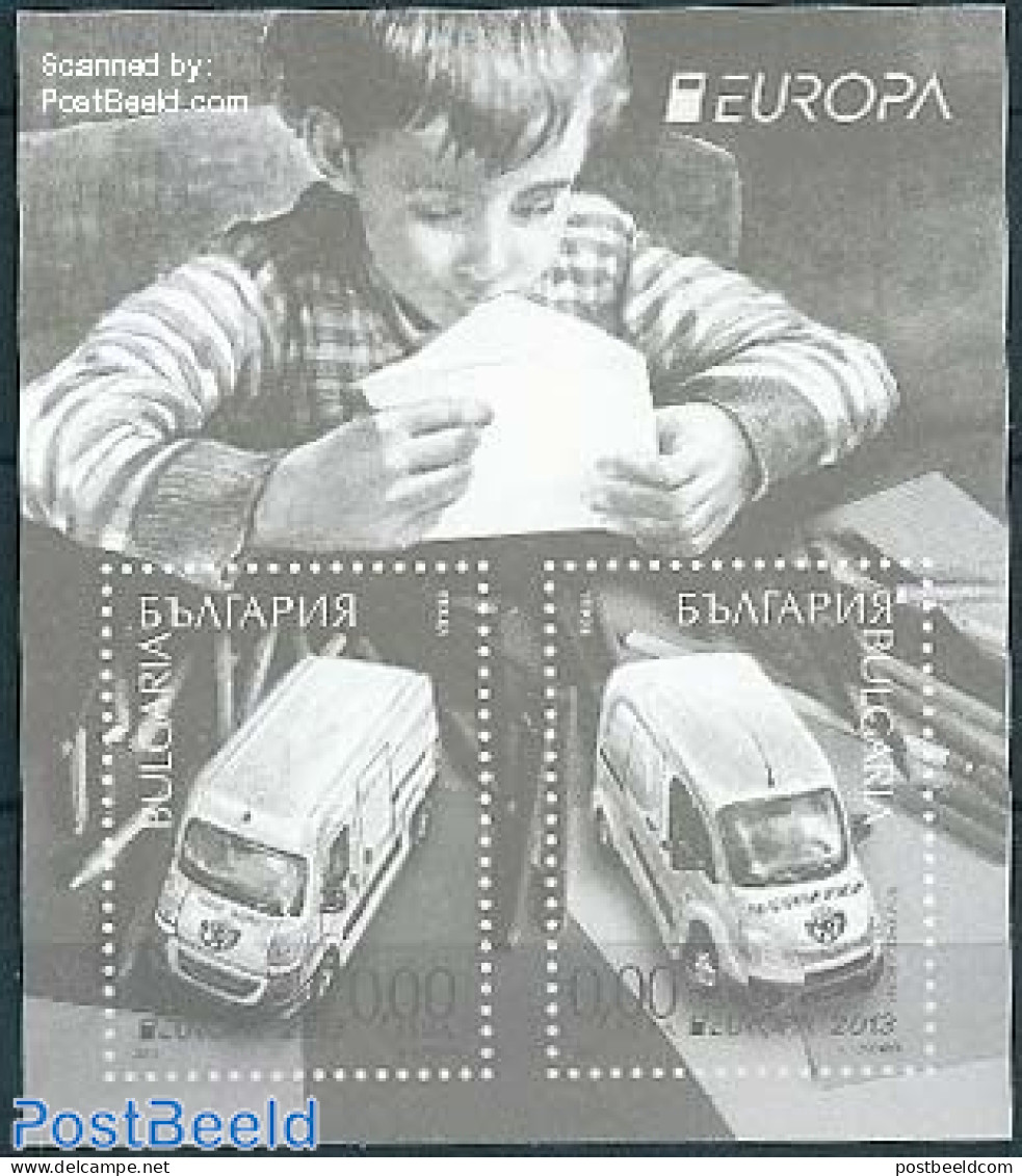 Bulgaria 2013 Europa, Postal Transport Blackprint, Mint NH, History - Transport - Europa (cept) - Post - Automobiles - Nuevos