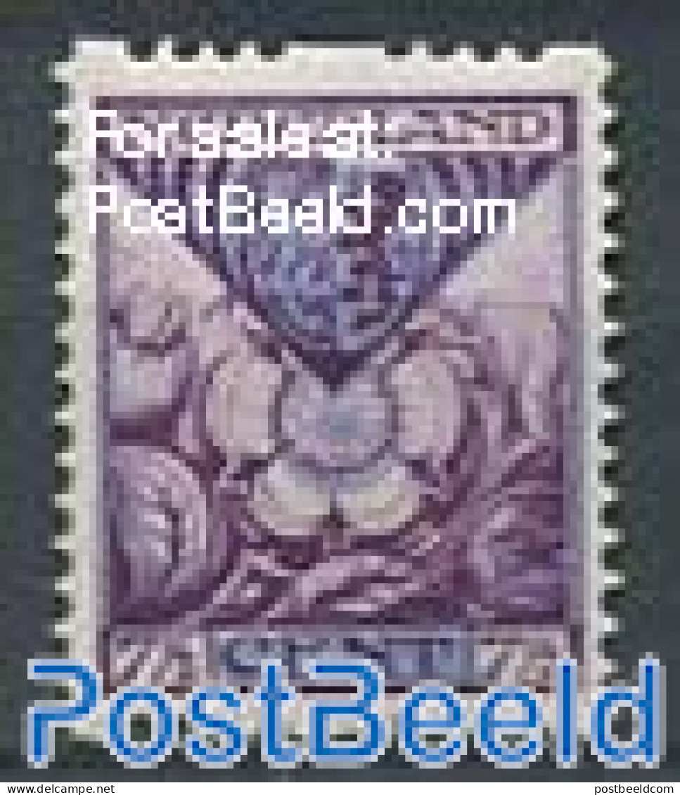 Netherlands 1925 7.5+7.5c, Sync. Perf., Stamp Out Of Set, Unused (hinged), History - Nature - Coat Of Arms - Flowers &.. - Neufs