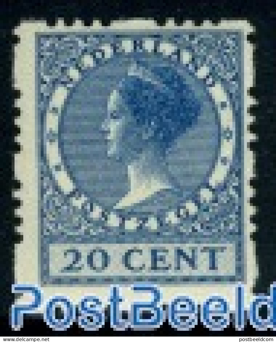 Netherlands 1928 20c, 4-side Syncoperf. Stamp Out Of Set, Unused (hinged) - Neufs
