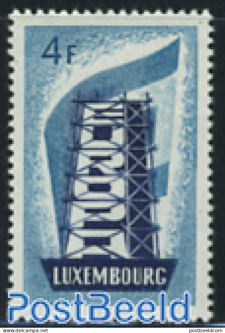 Luxemburg 1956 4Fr, Stamp Out Of Set, Mint NH, History - Europa (cept) - Neufs
