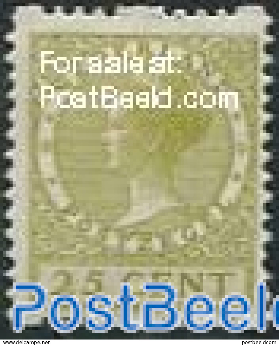 Netherlands 1925 25c, Sync. Perf, Stamp Out Of Set, Unused (hinged) - Neufs