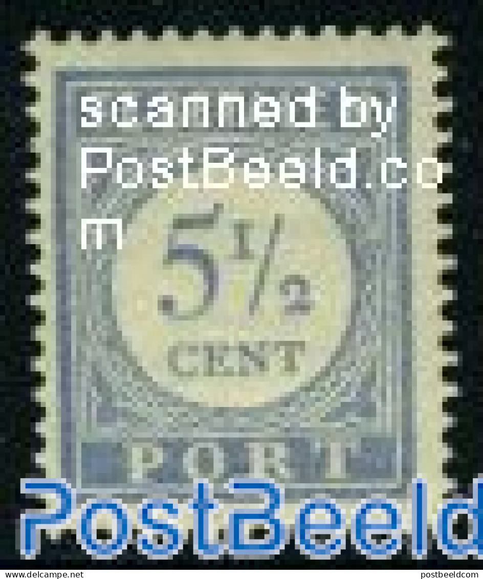 Netherlands 1912 5.5c, Stamp Out Of Set, Mint NH - Tasse