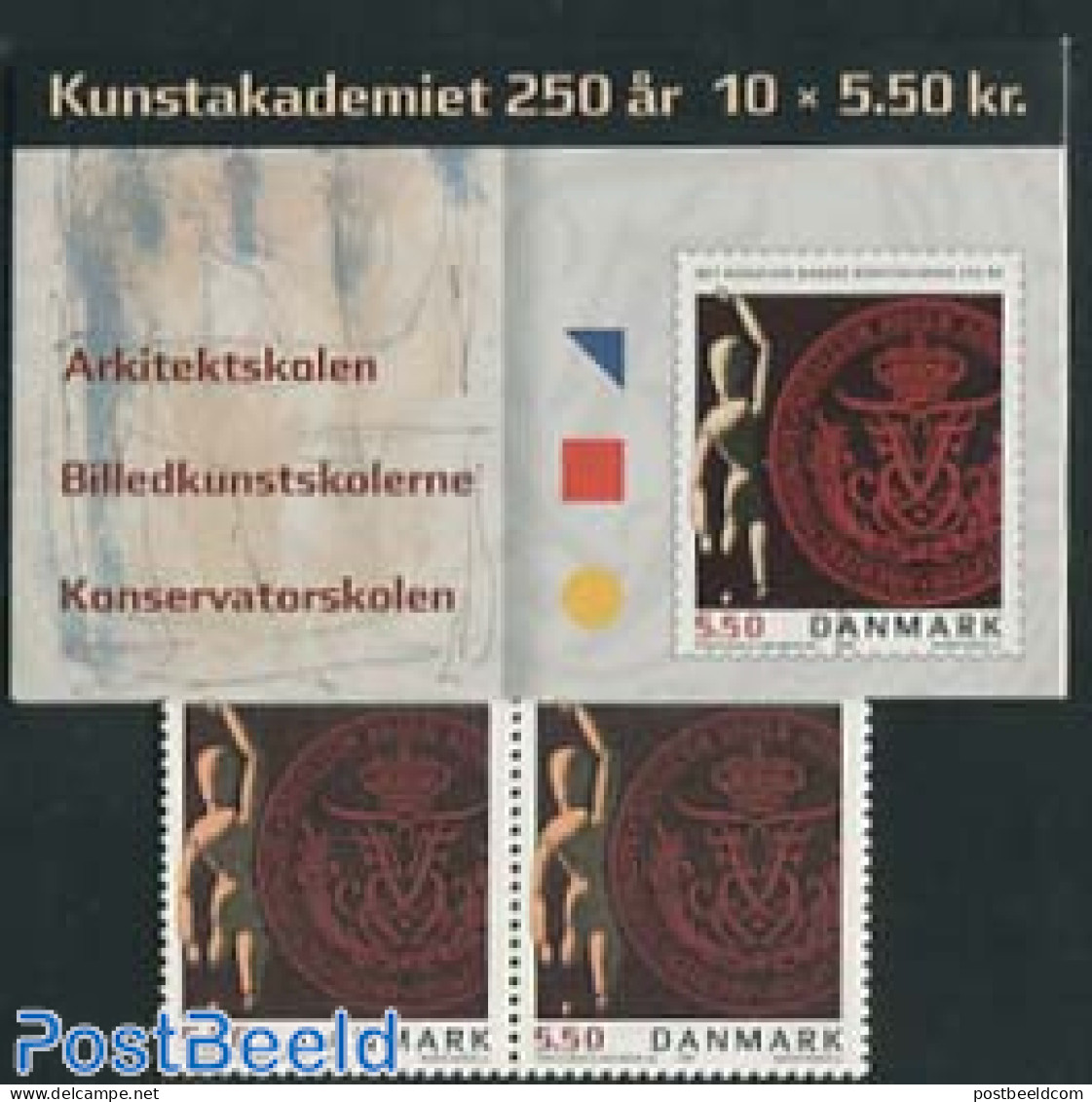Denmark 2004 Art Academy Booklet, Mint NH, Science - Stamp Booklets - Ungebraucht
