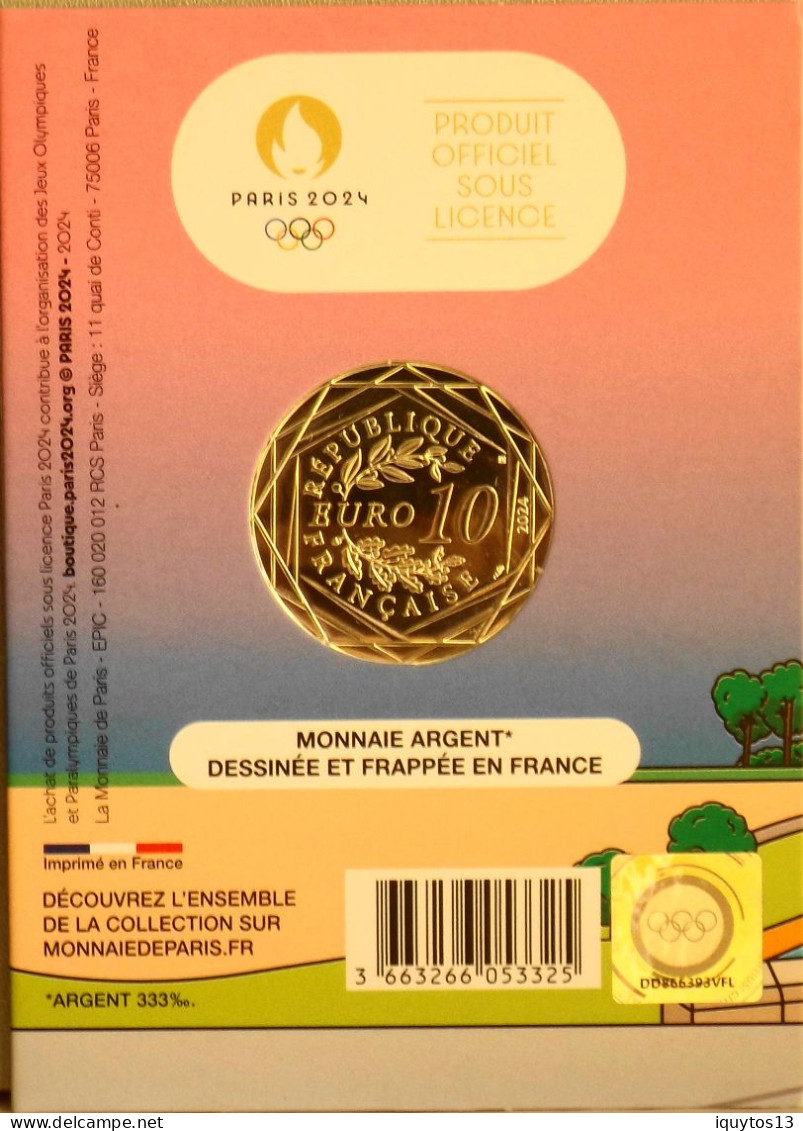 PARIS 2024 - LA TOUR EIFFEL - Pièce Colorisée De 10 Euros En Argent 333/1000 - Diam. : 31mm - N° 02/18 - SUPERBE - France