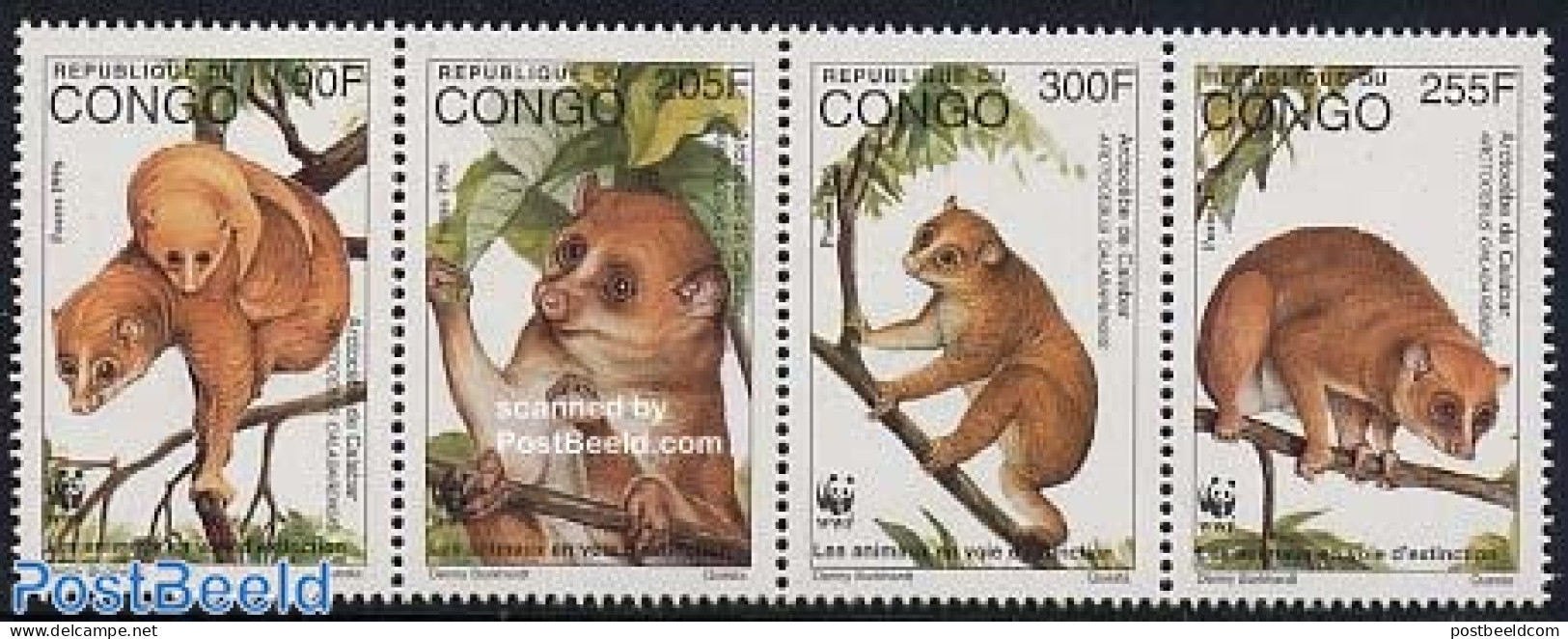 Congo Republic 1997 WWF, Maki 4v [:::], Mint NH, Nature - Animals (others & Mixed) - World Wildlife Fund (WWF) - Otros & Sin Clasificación