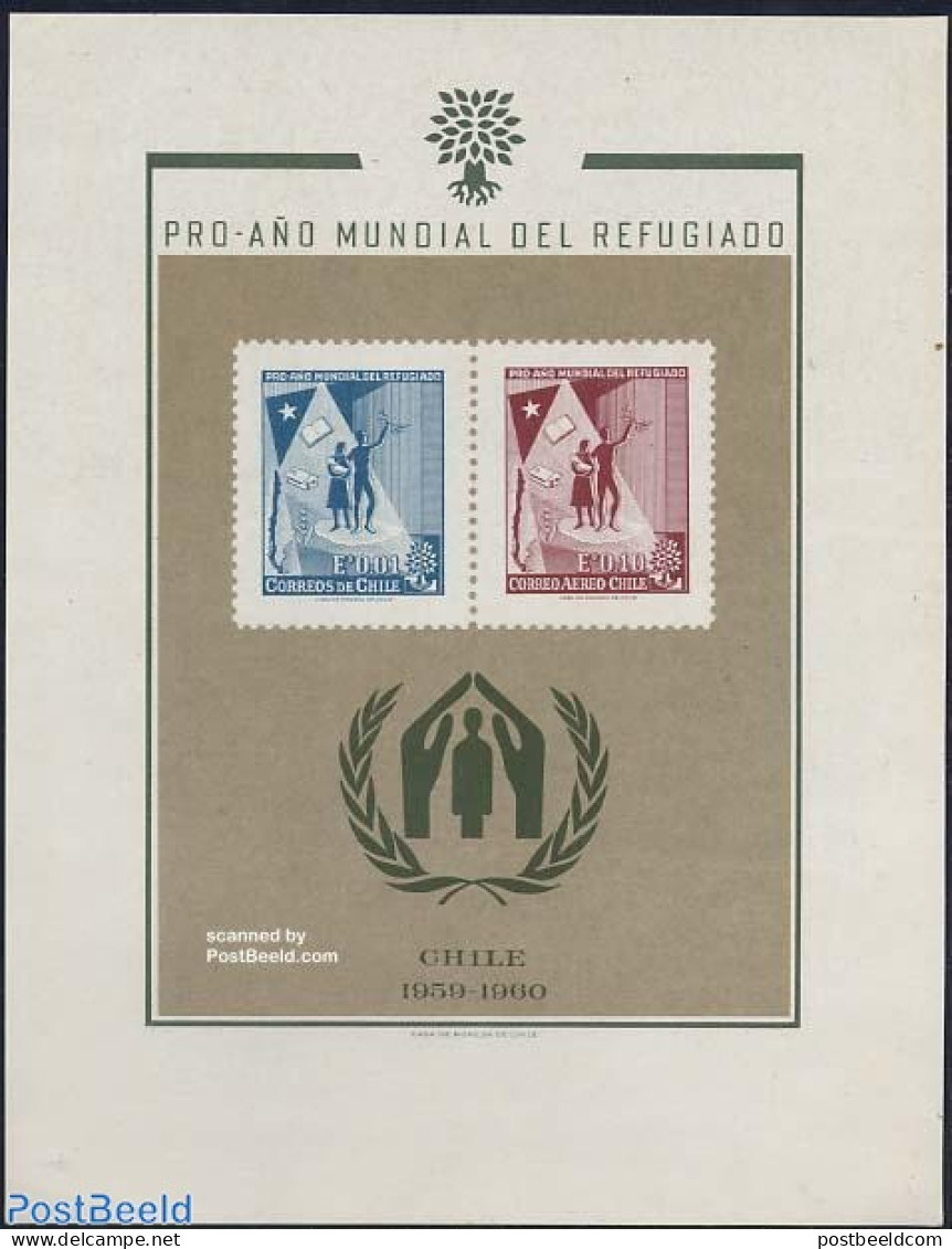 Chile 1960 World Refugees Year Imperforated Sheet, Mint NH, History - Various - Refugees - Int. Year Of Refugees 1960 - Refugees
