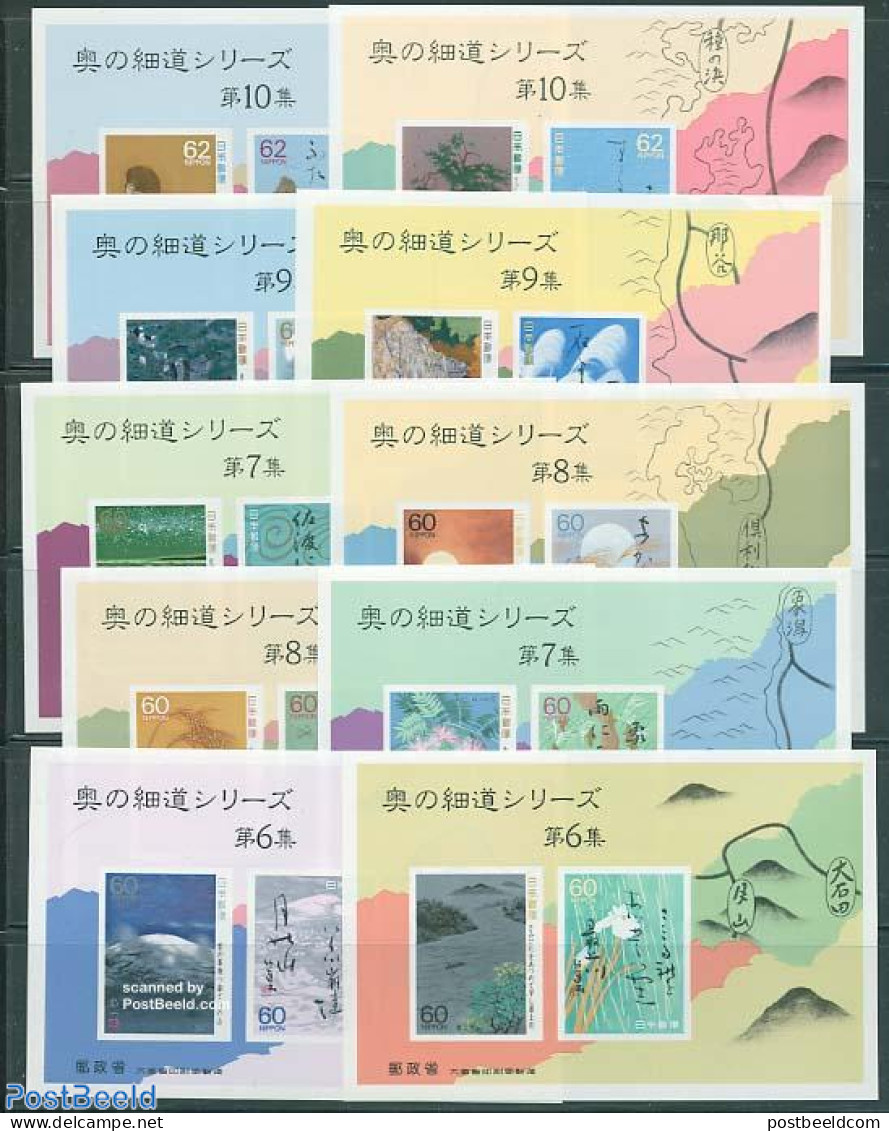 Japan 1989 Oku No Hosomichi 10 S/s, Mint NH, Art - East Asian Art - Paintings - Ongebruikt