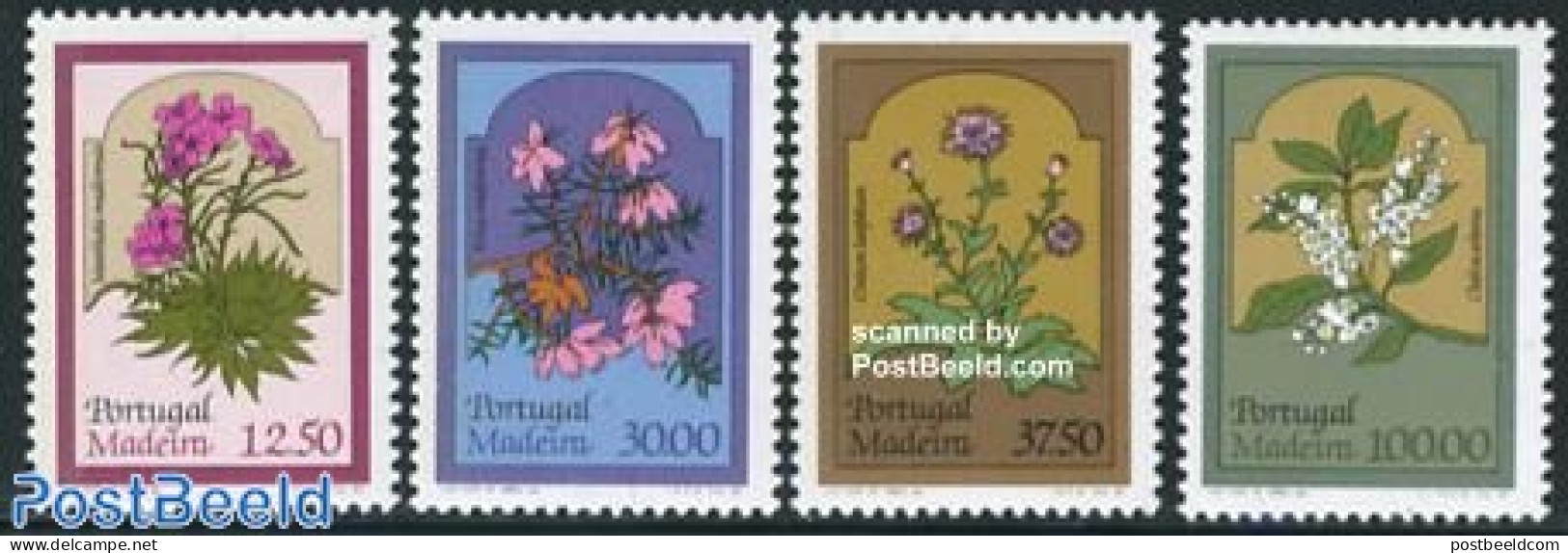 Madeira 1983 Flowers 4v, Mint NH, Nature - Flowers & Plants - Madère