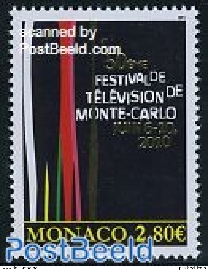 Monaco 2010 50th Television Festival 1v, Mint NH, Performance Art - Radio And Television - Unused Stamps