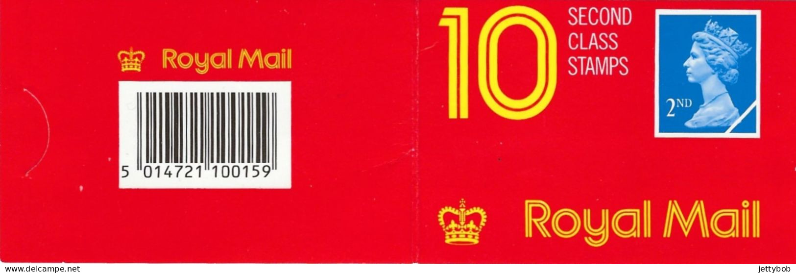 GB 1989 10 X 2nd Class Booklet With New Rates Printed Inside - Cuadernillos