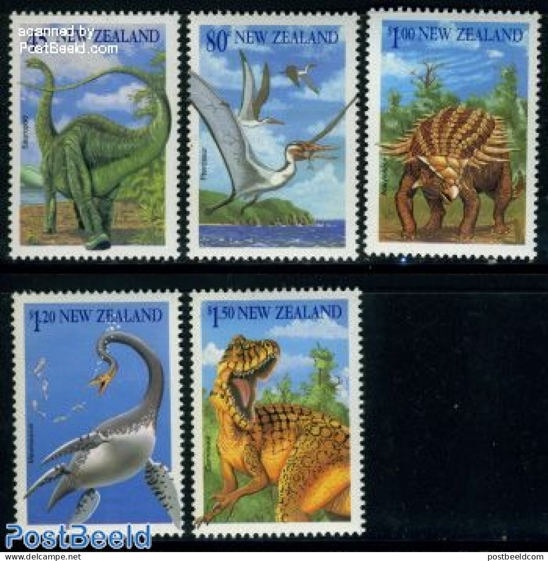 New Zealand 1993 Dinosaurs 5v, Mint NH, Nature - Prehistoric Animals - Nuevos