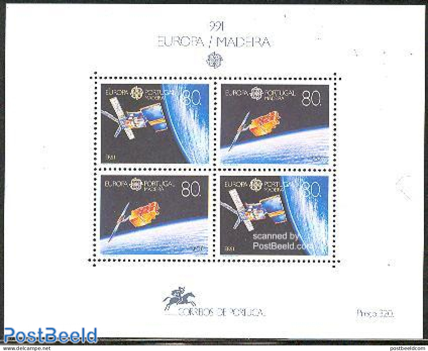 Madeira 1991 Europa, Space S/s, Mint NH, History - Transport - Europa (cept) - Space Exploration - Madeira