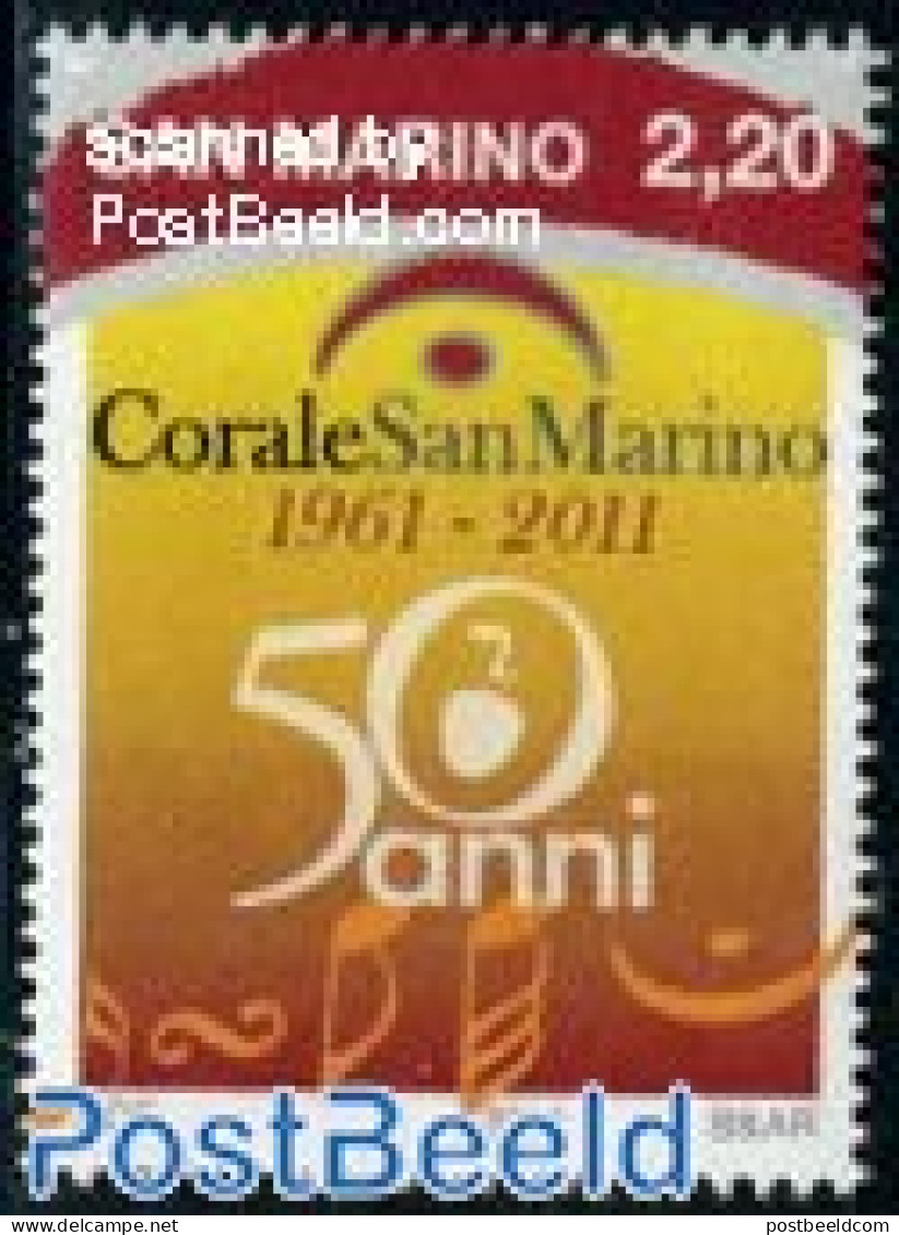 San Marino 2011 Corale San Marino 1v, Mint NH, Performance Art - Music - Unused Stamps