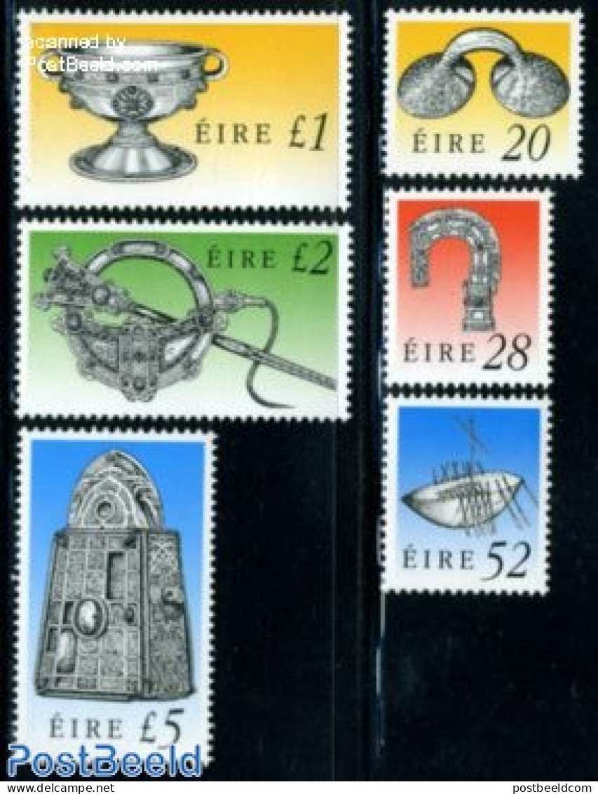 Ireland 1995 Definitives, New Printings 6v, Mint NH, Art - Art & Antique Objects - Nuovi