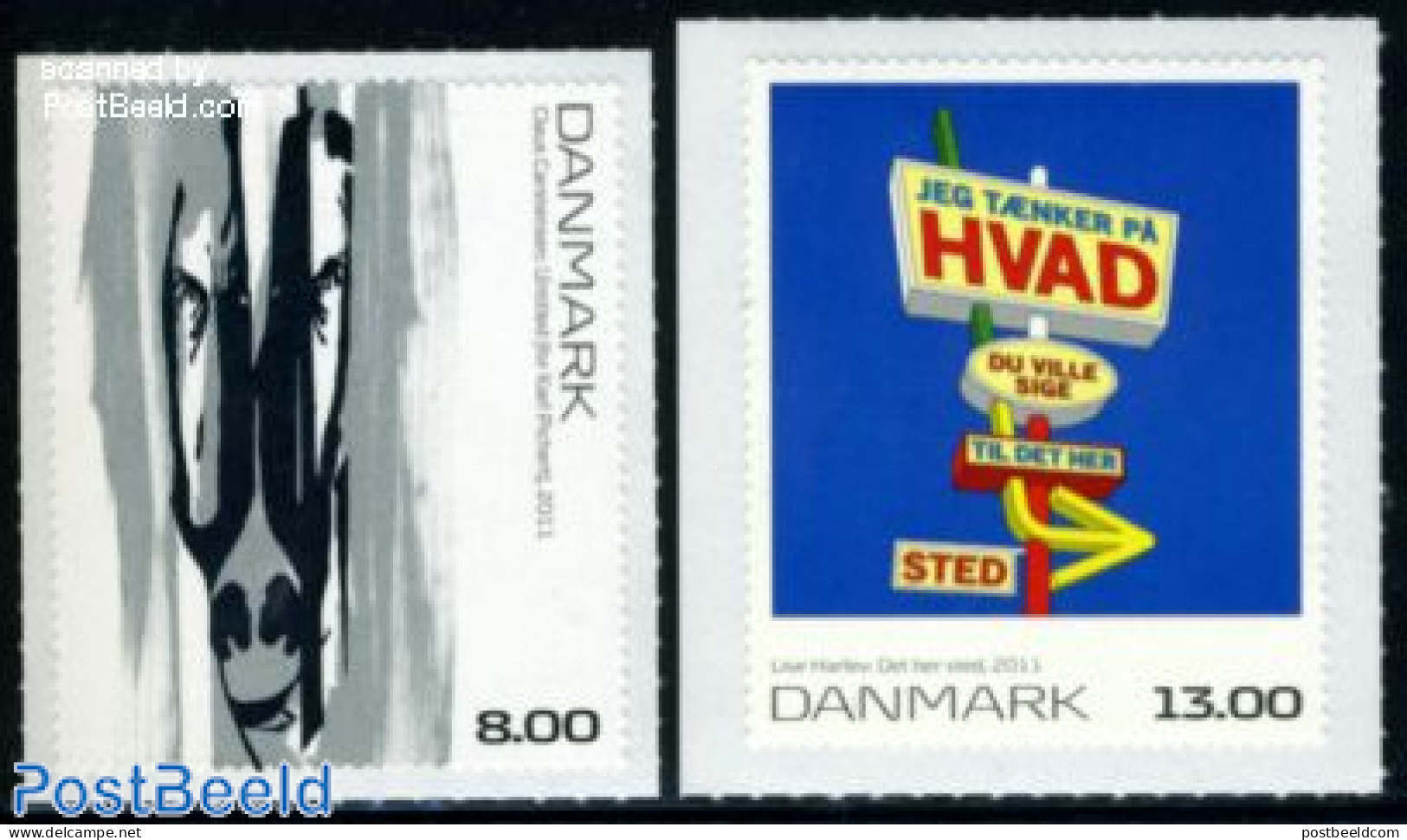 Denmark 2011 Art 2v S-a, Mint NH, Art - Modern Art (1850-present) - Paintings - Nuevos