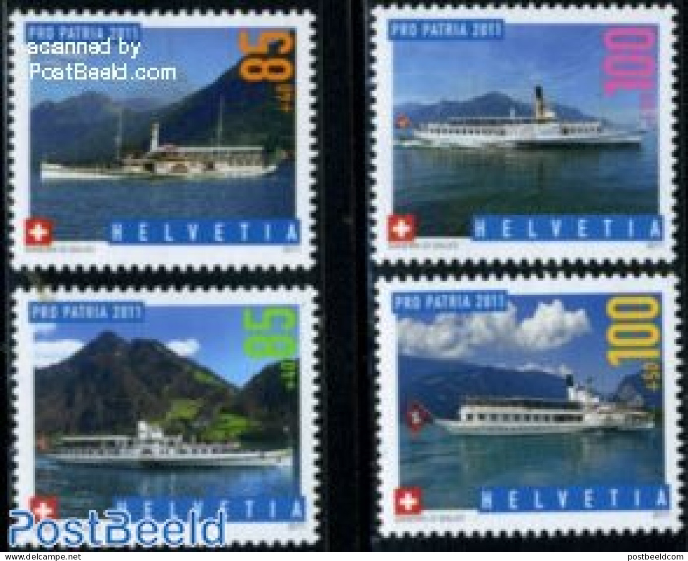 Switzerland 2011 Pro Patria, Ships 4v, Mint NH, Transport - Ships And Boats - Ongebruikt