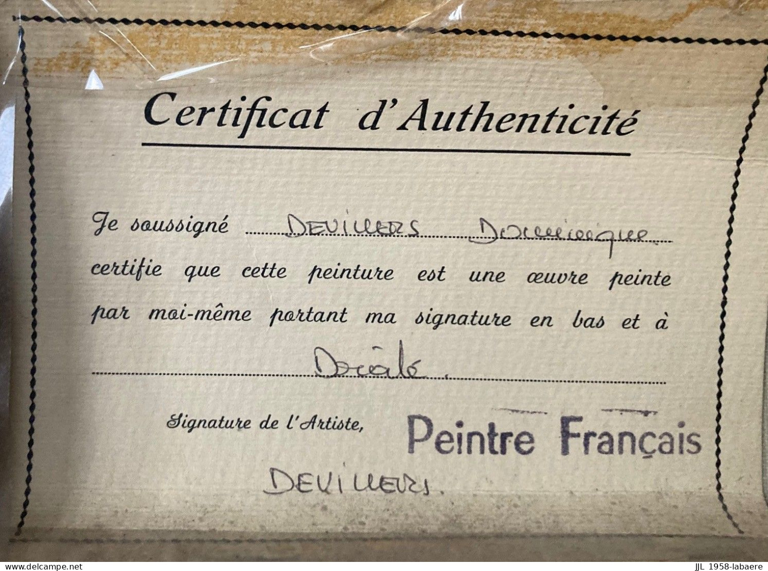 TABLEAU Signé Dominique Devillers - Peinture Huile Original Certifié - Olii