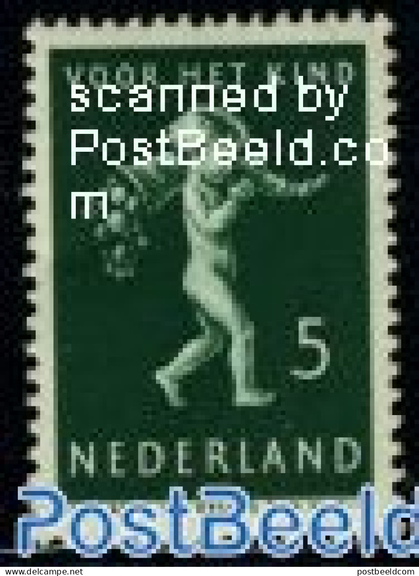 Netherlands 1939 5+3c Dark Green, Stamp Out Of Set, Mint NH - Nuovi