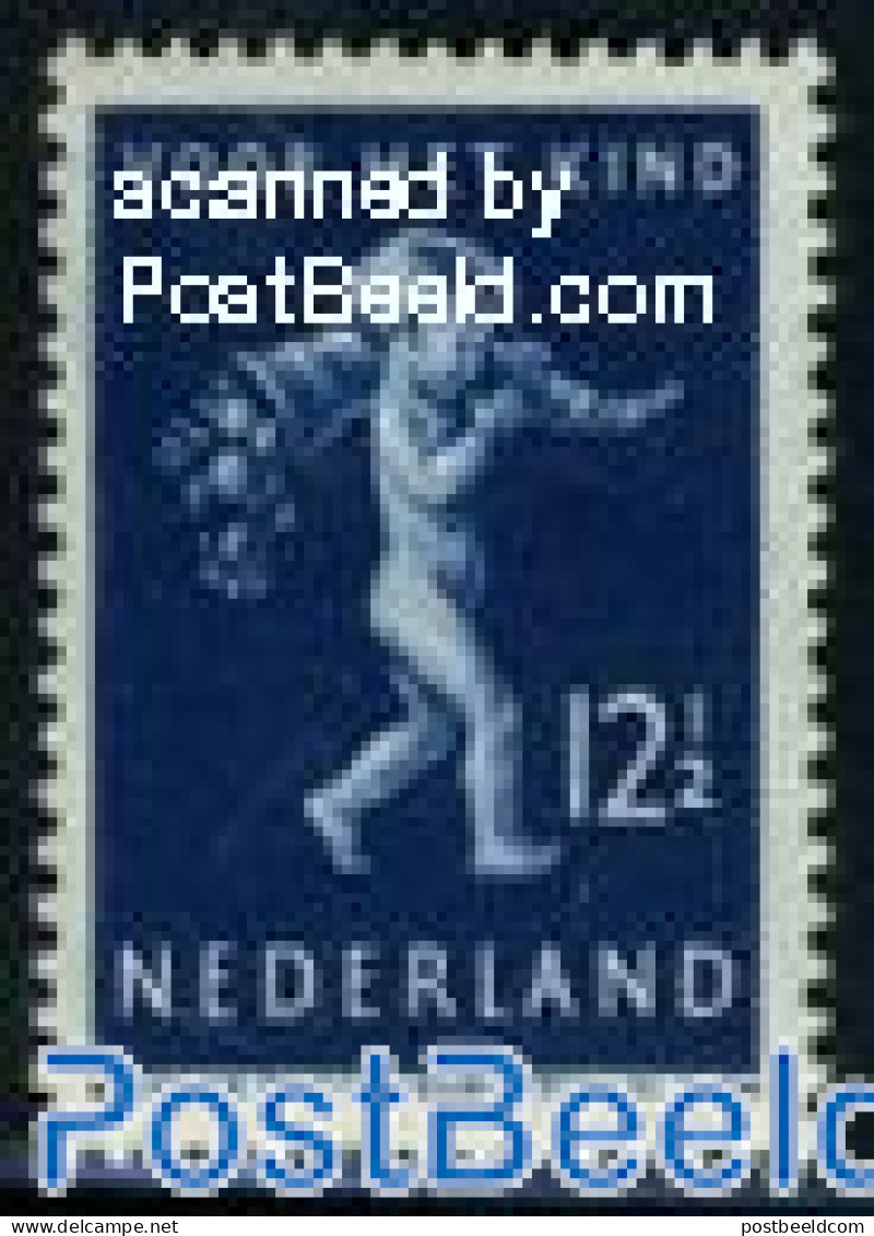 Netherlands 1939 12.5+3.5c, Blue, Stamp Out Of Set, Mint NH, Nature - Fruit - Neufs