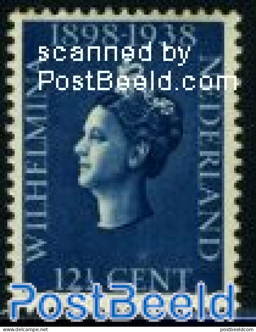 Netherlands 1938 12.5c Queen Wilhelmina, Stamp Out Of Set, Mint NH, History - Kings & Queens (Royalty) - Ongebruikt