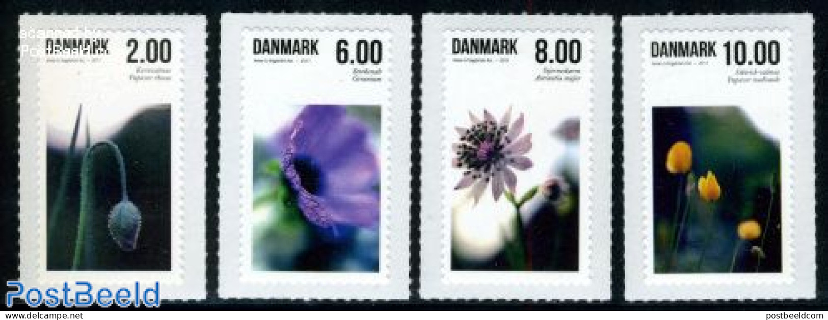 Denmark 2011 Summer Flowers 4v S-a, Mint NH, Nature - Flowers & Plants - Unused Stamps