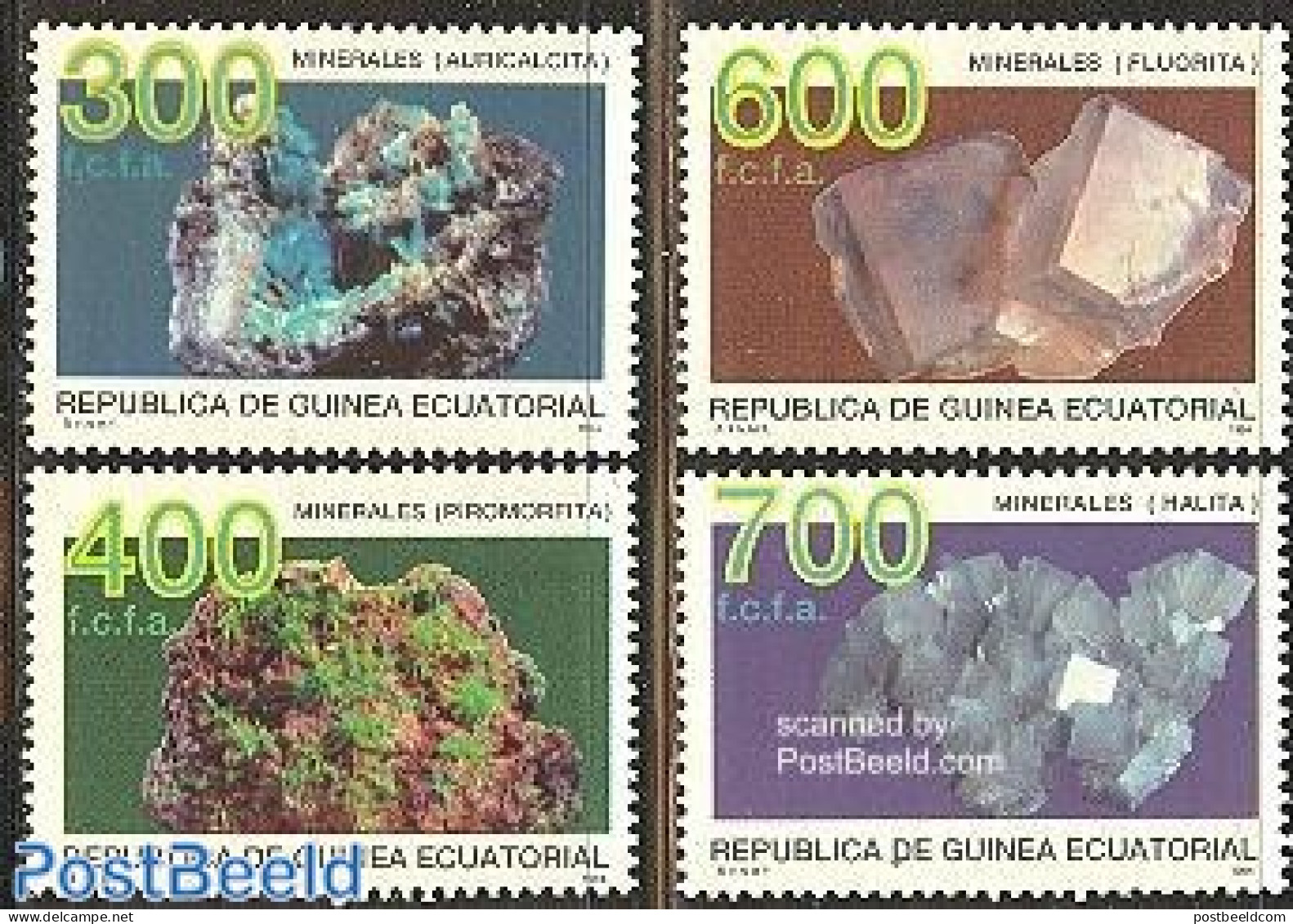 Equatorial Guinea 1994 Minerals 4v, Mint NH, History - Geology - Equatorial Guinea