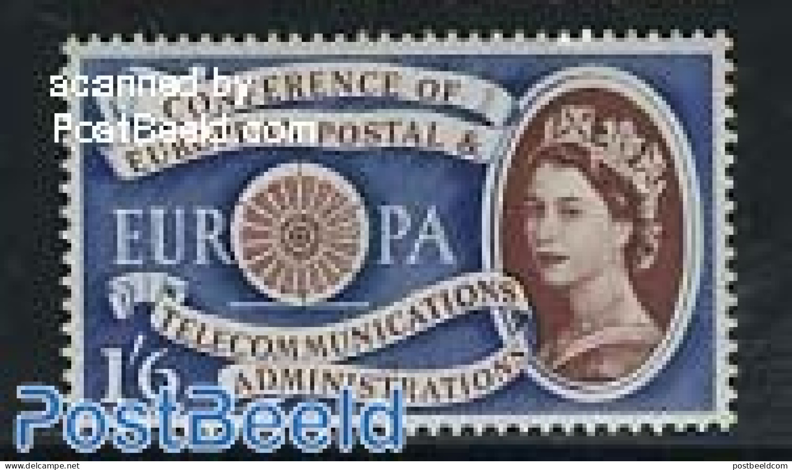 Great Britain 1960 1/6 Sh, Europa, Stamp Out Of Set, Mint NH, History - Europa (cept) - Ungebraucht