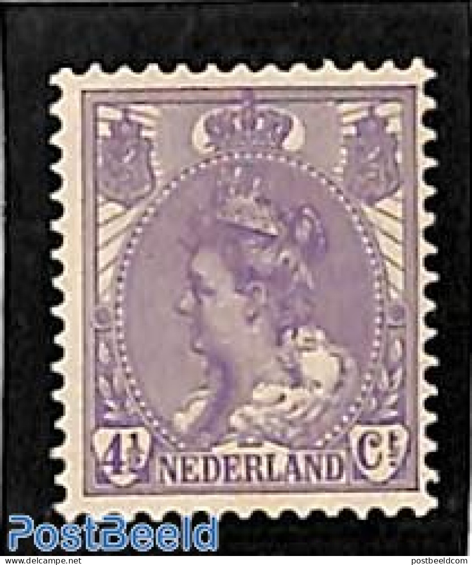 Netherlands 1899 4.5c Violet, Stamp Out Of Set, Mint NH - Nuovi