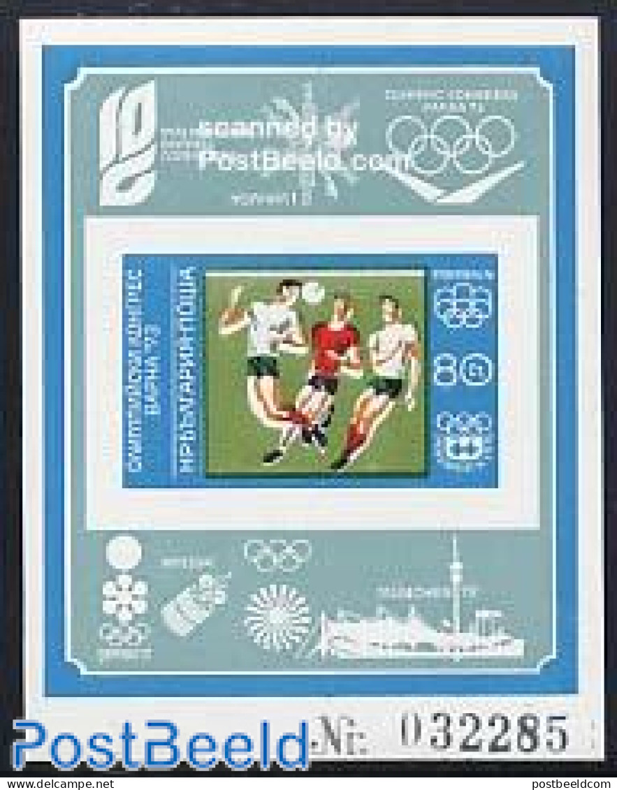 Bulgaria 1973 Olympic Congress Imperforated S/s, Mint NH, Sport - Football - Olympic Games - Unused Stamps