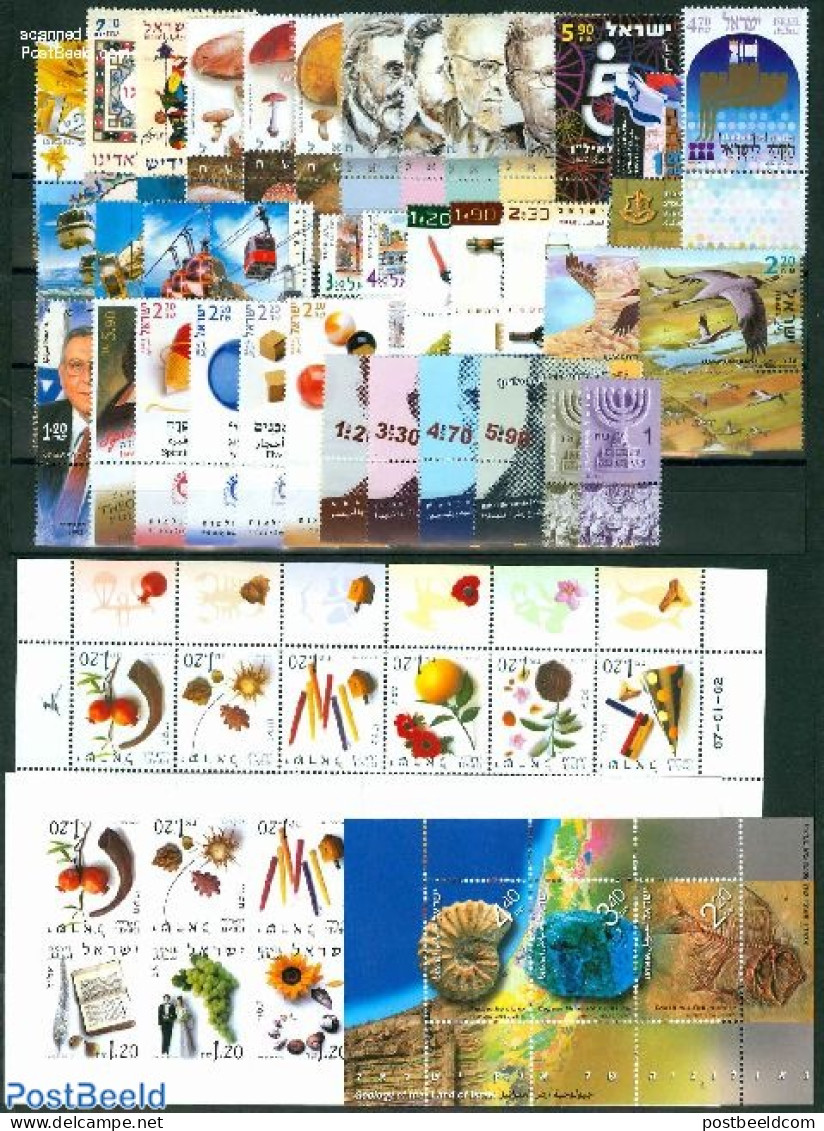 Israel 2002 Yearset 2002, Complete, 61v, Mint NH, Various - Yearsets (by Country) - Neufs (avec Tabs)