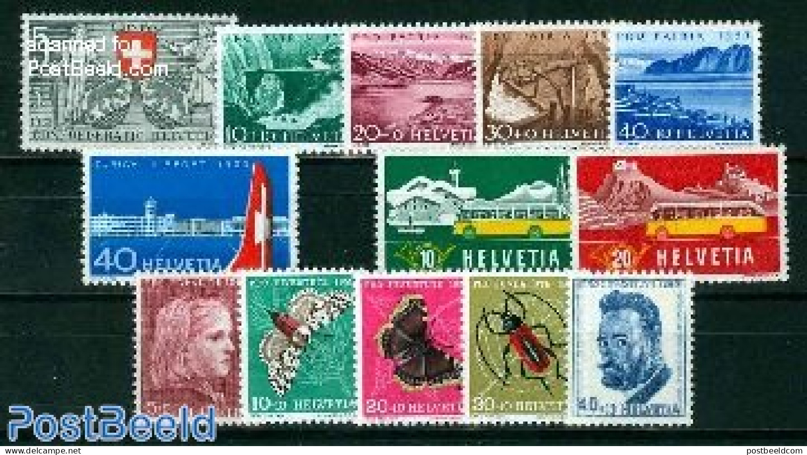 Switzerland 1953 Yearset 1953, Complete, 13v, Mint NH, Various - Yearsets (by Country) - Neufs
