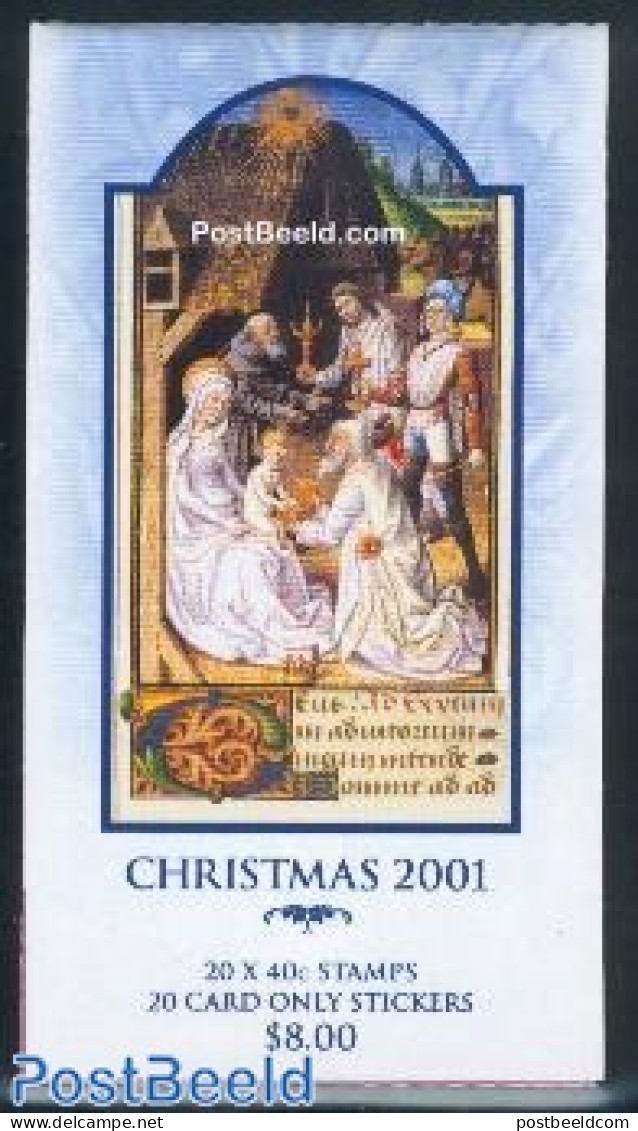 Australia 2001 Christmas Booklet, Mint NH, Stamp Booklets - Paintings - Unused Stamps